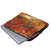 Herbst im Wald Laptopschutzhülle (Vorne Knopf)