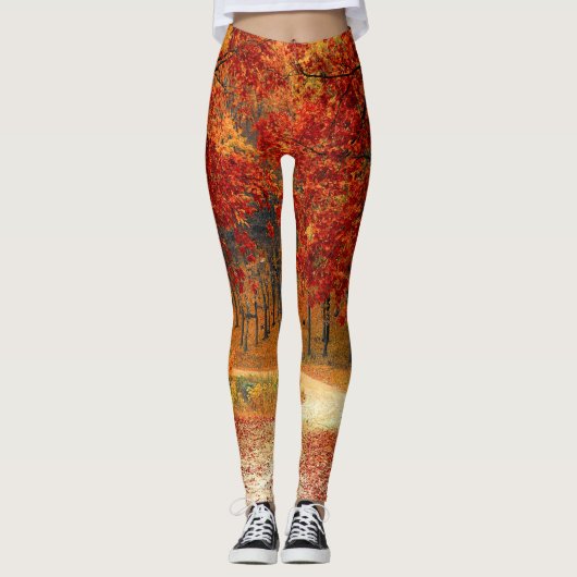 Herbst im Wald Leggings (Vorderseite)