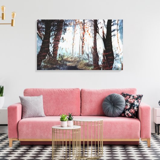 Herbst im Wald Leinwanddruck (Insitu (Wohnzimmer))