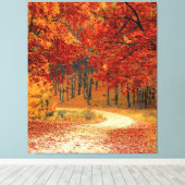 Herbst im Wald Leinwanddruck (Insitu (Holzboden))