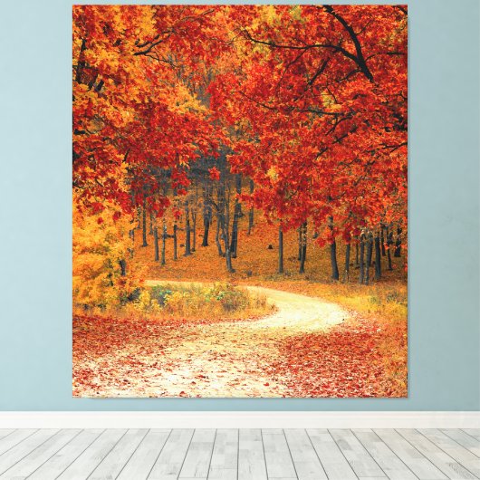 Herbst im Wald Leinwanddruck (Insitu (Holzboden))