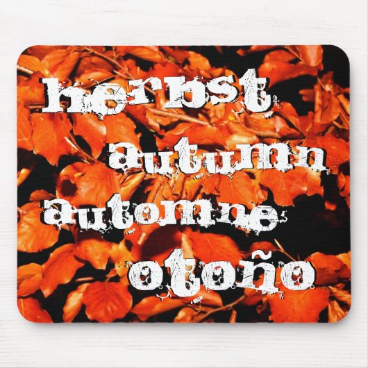 Herbst im Wald Mousepad (Vorne)
