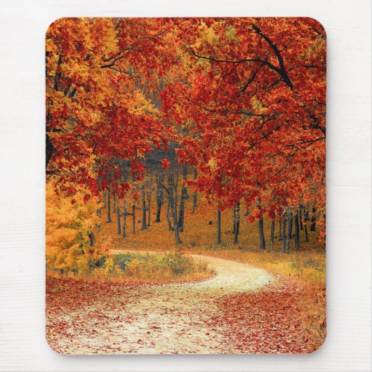 Herbst im Wald Mousepad (Vorne)