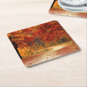 Herbst im Wald Rechteckiger Pappuntersetzer (angewinkelt)