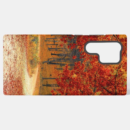 Herbst im Wald Samsung Galaxy Hülle (Rückseite (Horizontal))