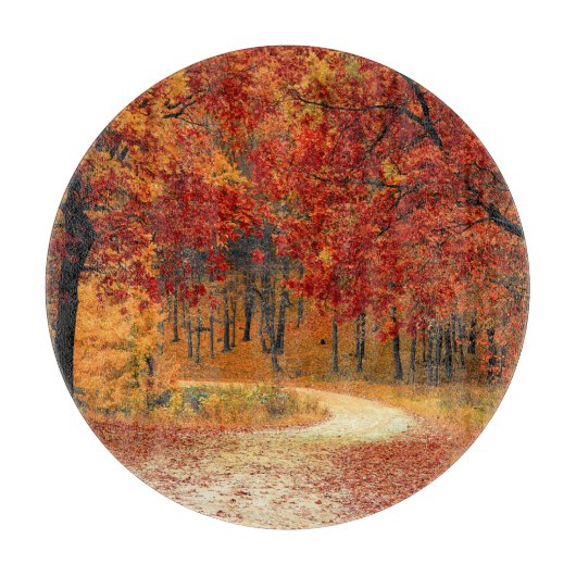 Herbst im Wald Schneidebrett (Vorderseite)