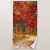 Herbst im Wald Strandtuch (Vorderseite)