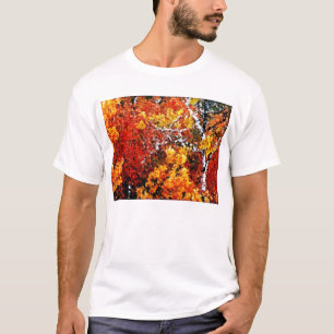 Herbst im Wald - T - Shirt Malerei