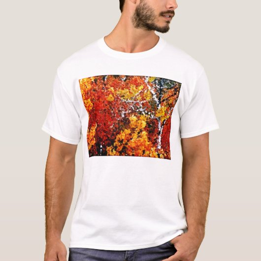 Herbst im Wald - T - Shirt Malerei (Vorderseite)