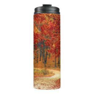 Herbst im Wald Thermosbecher