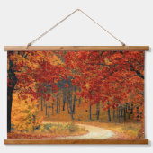 Herbst im Wald Wandteppich Mit Holzrahmen (Vorderseite 2)