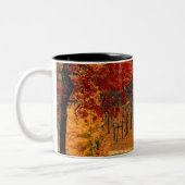 Herbst im Wald Zweifarbige Tasse (Links)
