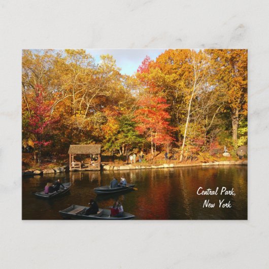 Herbst im Zentralpark (Farbe) Postkarte (Vorderseite)