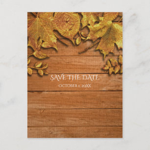 Herbst-Imitat Goldblatt Kunst Elegant Herbst Termi Ankündigungspostkarte