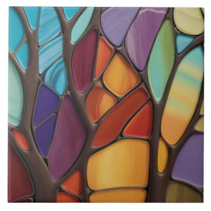Herbst - Imitate Glasmosaik Abstrakte Kunst Fliese
