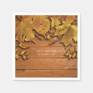 Herbst-Imitierte Goldblattkunst Eleganter Herbst Serviette