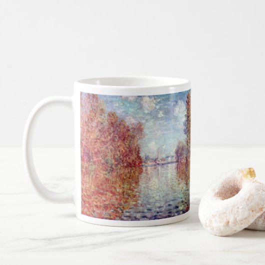 Herbst in Argentinien von Claude Monet Kaffeetasse (Mit Donut)