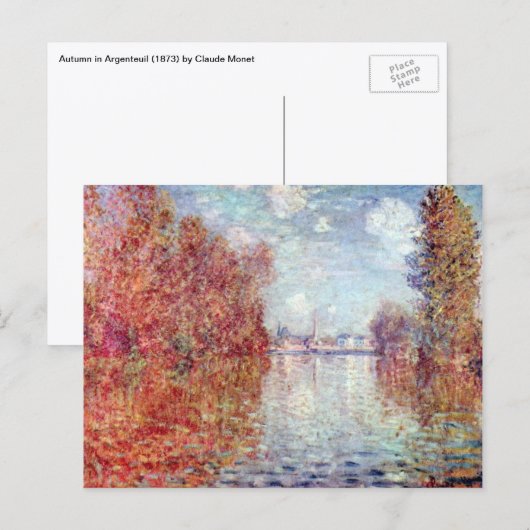 Herbst in Argentinien von Claude Monet Postkarte (Vorne/Hinten)