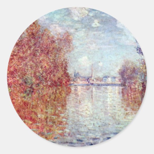 Herbst in Argentinien von Claude Monet Runder Aufkleber (Vorderseite)