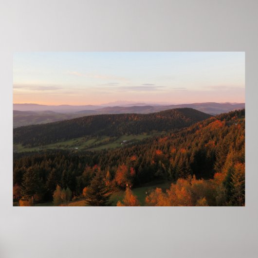 Herbst in Beskiden Polen Poster (Vorne)