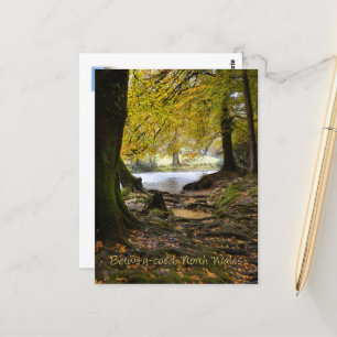 Herbst in Betws-y-coed, Nordwales Postkarte