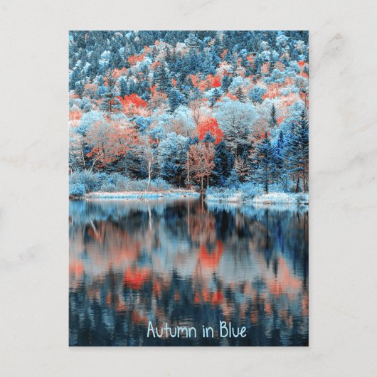 Herbst in Blue Postcard Postkarte (Vorderseite)