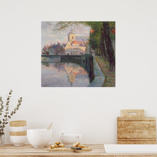 Herbst in Brügge Poster (Küche)