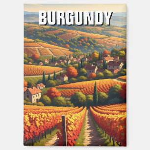 Herbst in Burgund Frankreich Reisen Magnet