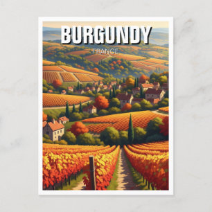 Herbst in Burgund Frankreich Reisen Postkarte