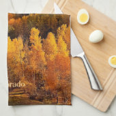 Herbst in Colorado Geschirrtuch (Viertel Falte)