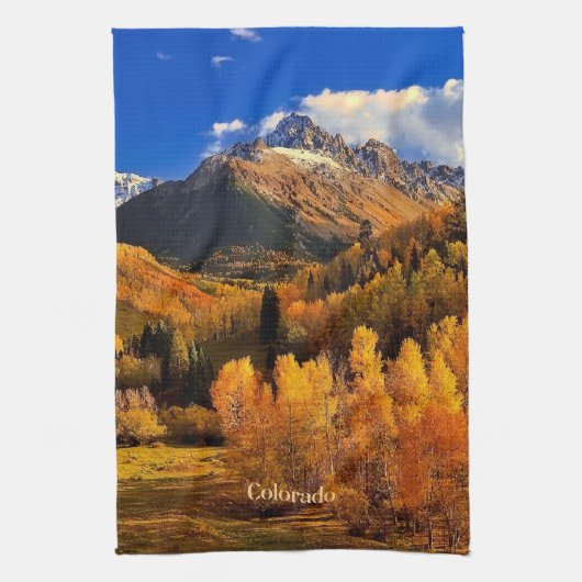 Herbst in Colorado Geschirrtuch (Vertikal)