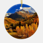 Herbst in Colorado Keramik Ornament (Vorne)