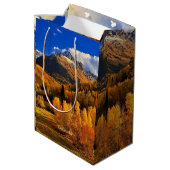 Herbst in Colorado Mittlere Geschenktüte (Rückseite Schrägansicht)
