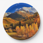 Herbst in Colorado Pappteller (Vorderseite)