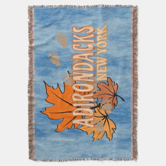 Herbst in den Adirondacks mit Herbstlauben Bear Tr Decke (Vorderseite Vertikal)