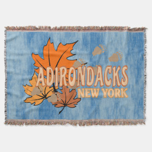 Herbst in den Adirondacks mit Herbstlauben Bear Tr Decke