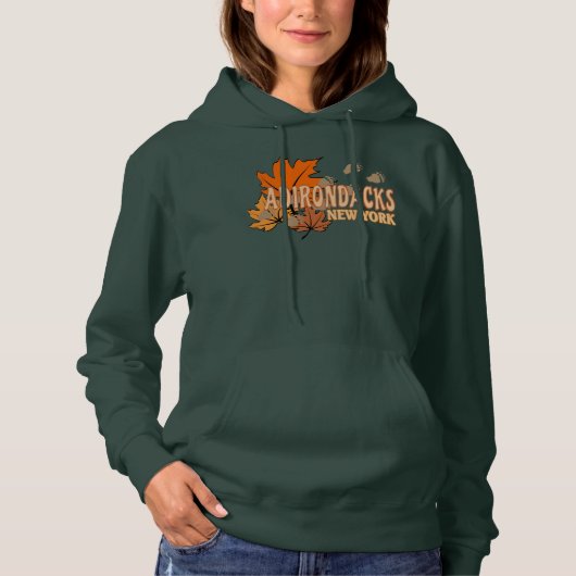 Herbst in den Adirondacks mit Herbstlauben Bear Tr Hoodie (Vorderseite)
