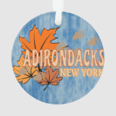 Herbst in den Adirondacks mit Herbstlauben Bear Tr Ornament (Rückseite)