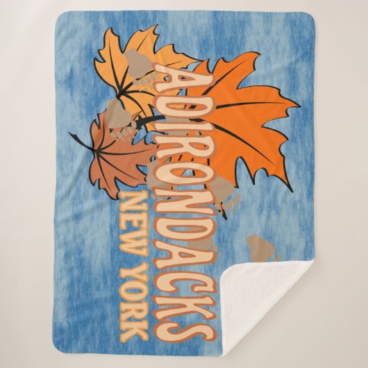 Herbst in den Adirondacks mit Herbstlauben Bear Tr Sherpadecke (Vorderseite)