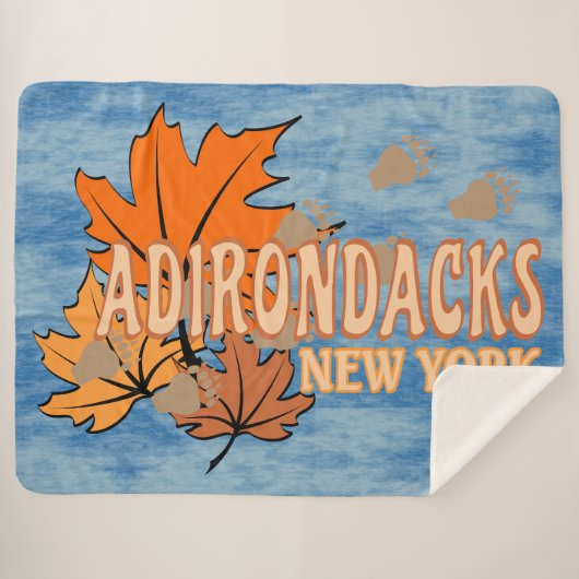 Herbst in den Adirondacks mit Herbstlauben Bear Tr Sherpadecke (Vorderseite (Horizontal))