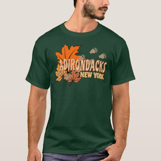 Herbst in den Adirondacks mit Herbstlauben Bear Tr T-Shirt (Vorderseite)
