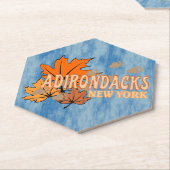 Herbst in den Adirondacks mit Herbstlauben Bear Tr Untersetzer (angewinkelt)