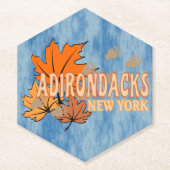 Herbst in den Adirondacks mit Herbstlauben Bear Tr Untersetzer (Vorderseite)