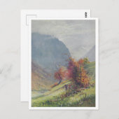 Herbst in den Alpen Malerei Postkarte (Vorne/Hinten)