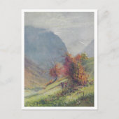 Herbst in den Alpen Malerei Postkarte (Vorderseite)