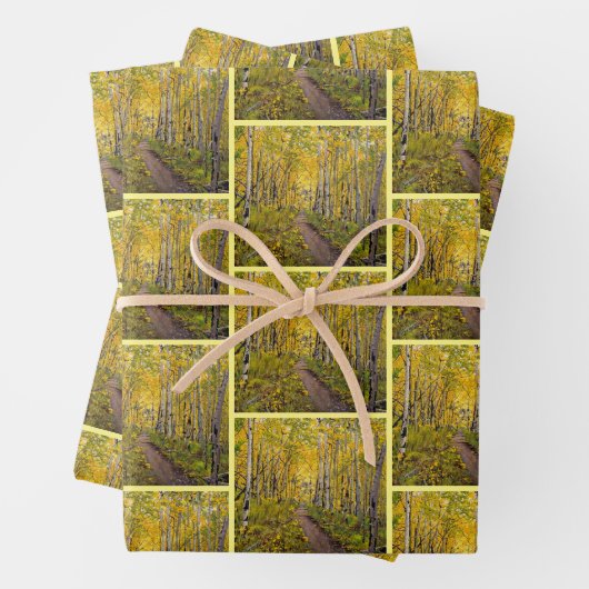 Herbst in den Aspen-Bäumen Geschenkpapier Set (Beispiel)