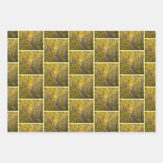 Herbst in den Aspen-Bäumen Geschenkpapier Set (Vorderseite)