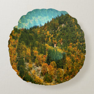 Herbst in den Bergen...... Rundes Kissen