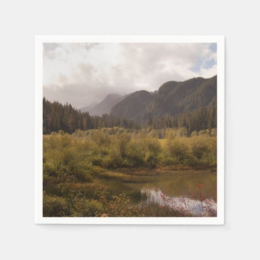 Herbst in den Bergen Serviette (Vorderseite)