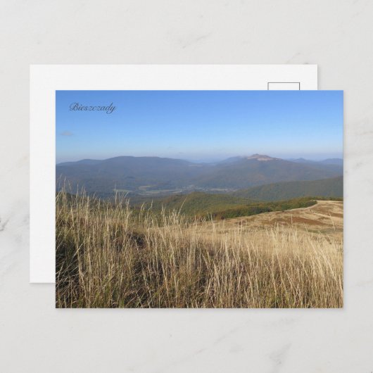 Herbst in den Bergen von Bieszczady Postkarte (Vorne/Hinten)